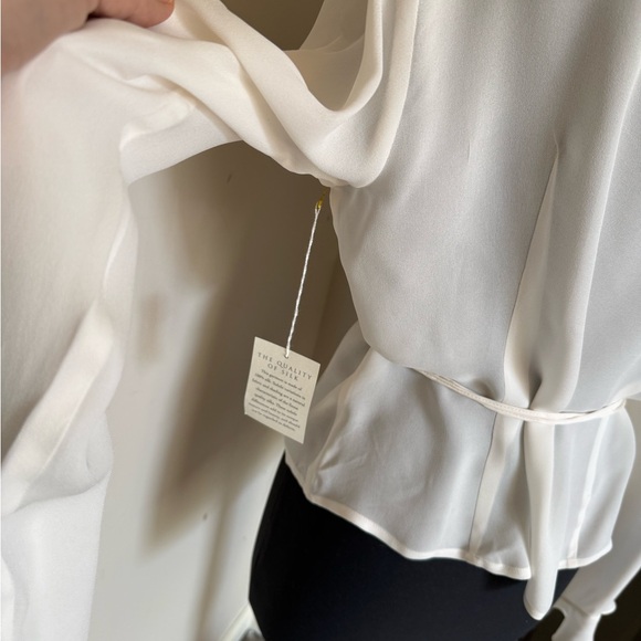Moda International Ivory Ruffle Wrap Blouse - Picture 6 of 11